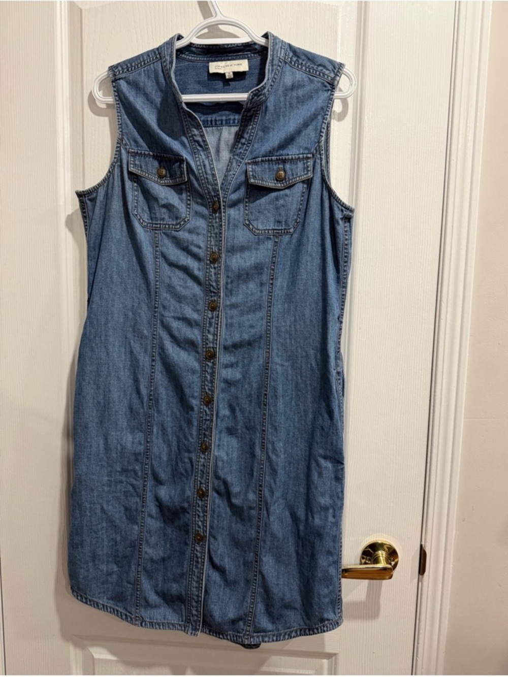 Jones New York Light Wash Denim Button-Front Shirt - Picture 2 of 4